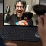 zoom meeting with red wine